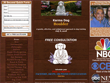 Tablet Screenshot of karmadogtrainingboulder.com